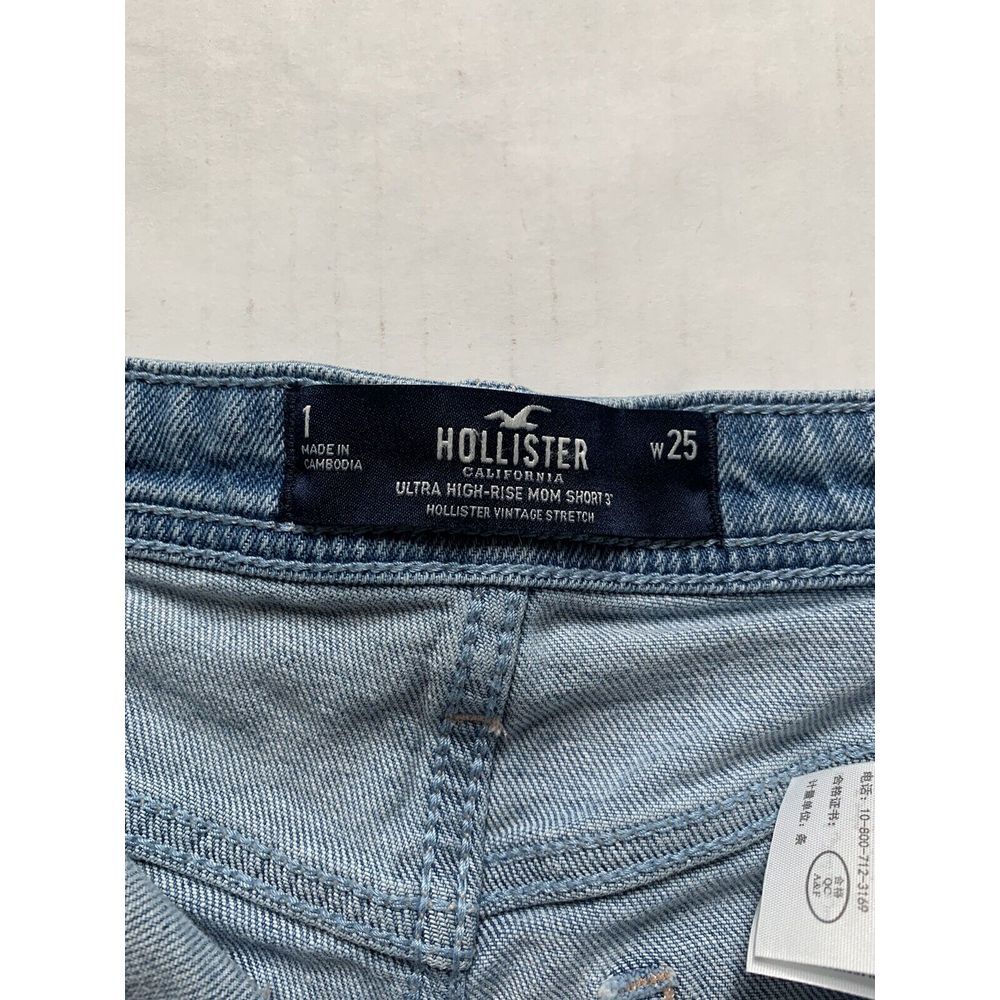 Hollister Ultra High Rise Mom Short Distressed Size 25 - Picture 5 of 5